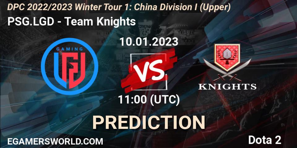 PSG.LGD contre Team Knights : prédiction de match. 10.01.2023 at 10:57. Dota 2, DPC 2022/2023 Winter Tour 1: CN Division I (Upper)