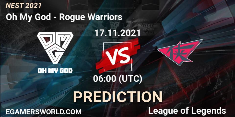 Rogue Warriors contre Oh My God : prédiction de match. 17.11.21. LoL, NEST 2021