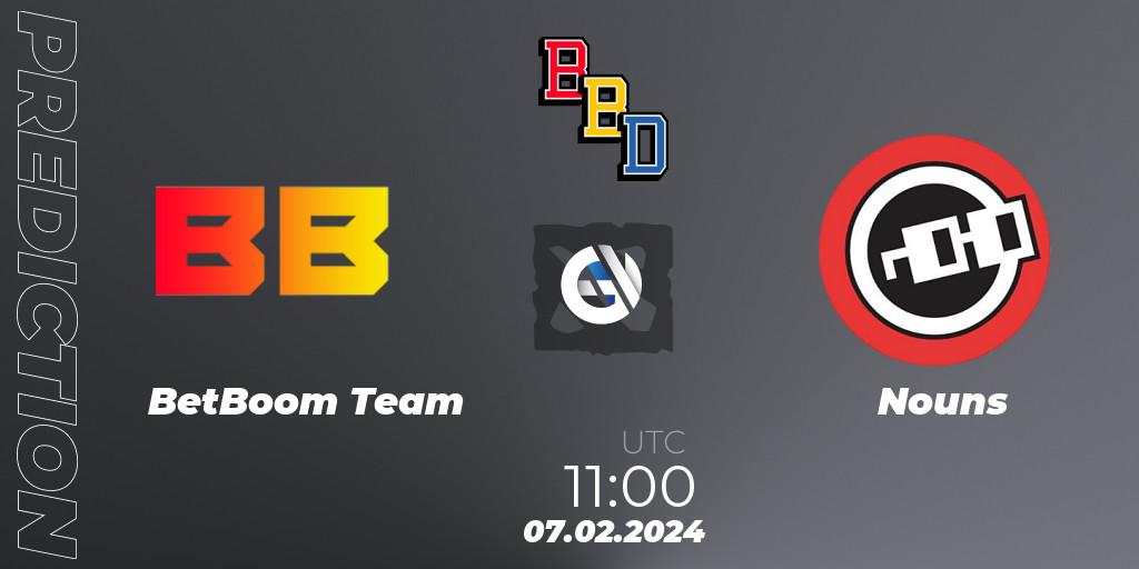 BetBoom Team contre Nouns : prédiction de match. 07.02.24. Dota 2, BetBoom Dacha Dubai 2024