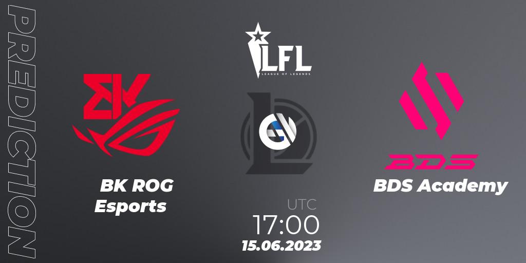 BK ROG Esports contre BDS Academy : prédiction de match. 15.06.2023 at 17:00. LoL, LFL Summer 2023 - Group Stage