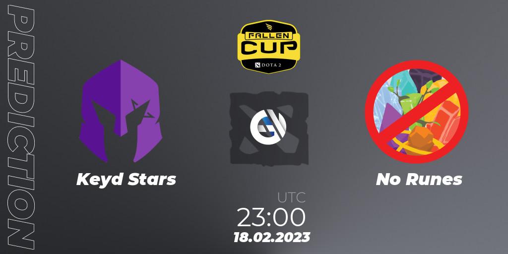 Keyd Stars contre No Runes : prédiction de match. 18.02.23. Dota 2, Fallen Cup Season 2