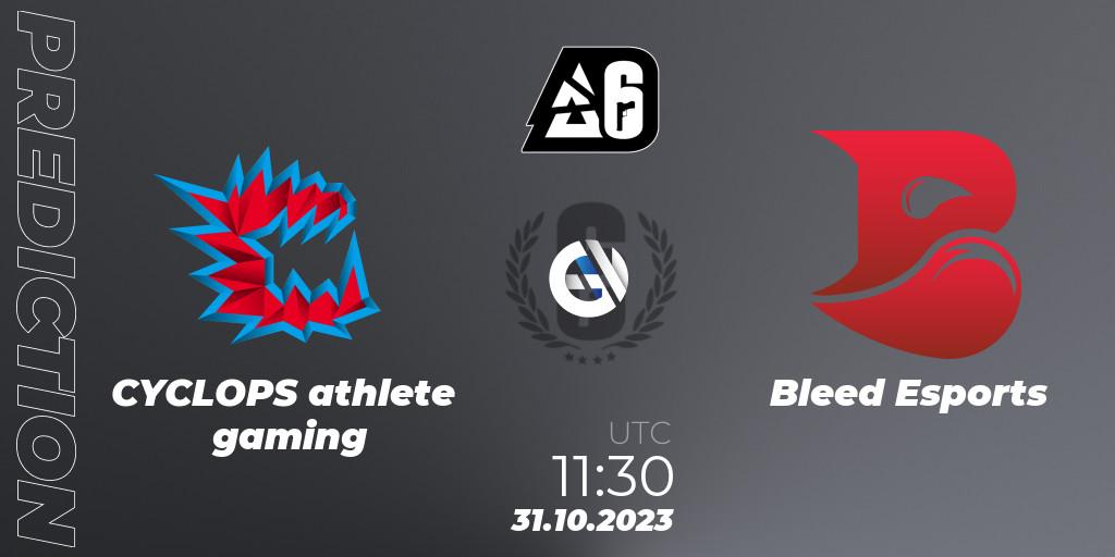 CYCLOPS athlete gaming contre Bleed Esports : prédiction de match. 31.10.23. Rainbow Six, BLAST Major USA 2023