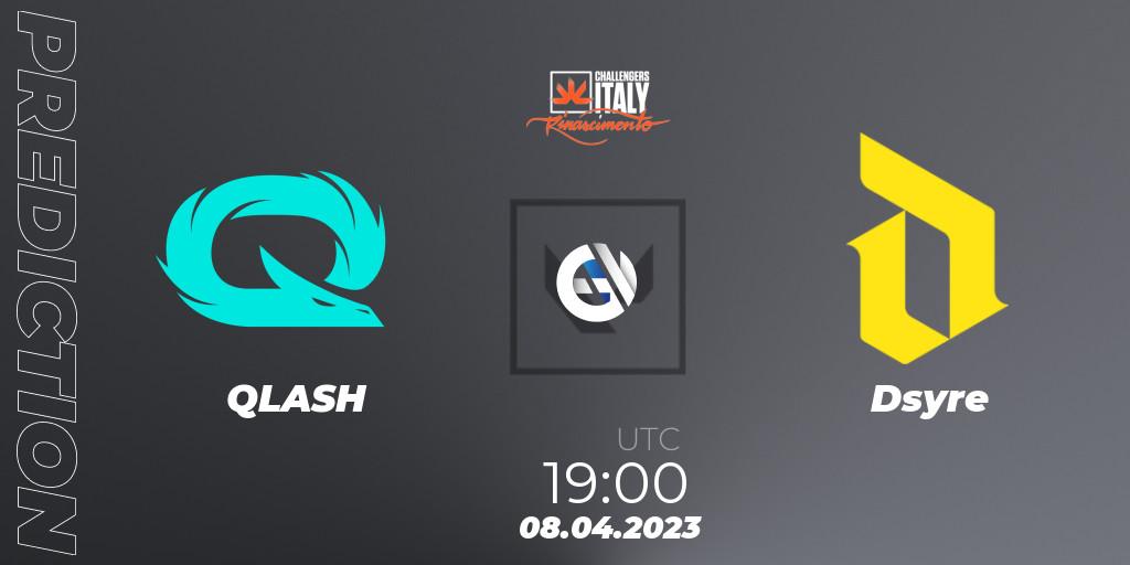 QLASH contre Dsyre : prédiction de match. 08.04.2023 at 19:00. VALORANT, VALORANT Challengers 2023 Italy: Rinascimento Split 2