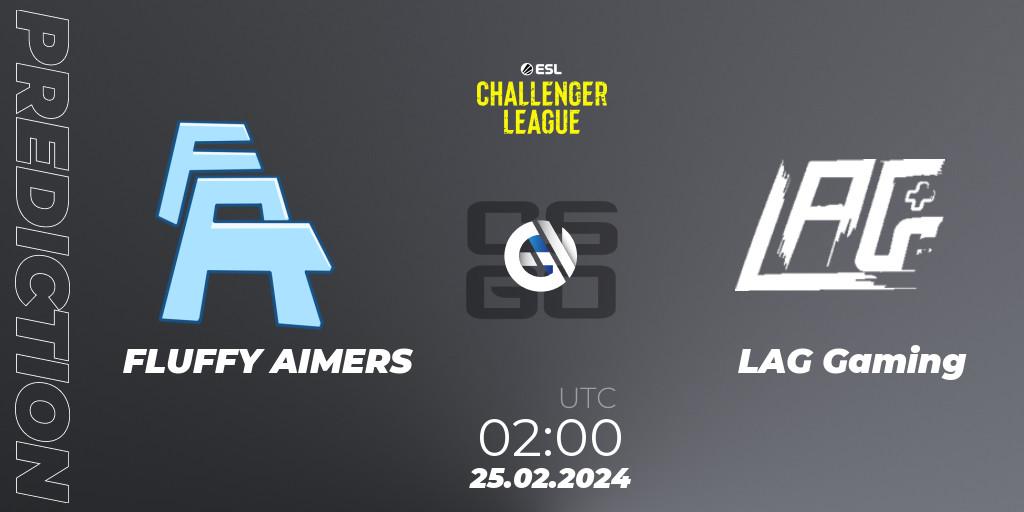 FLUFFY AIMERS contre LAG Gaming : prédiction de match. 08.03.24. CS2 (CS:GO), ESL Challenger League Season 47: North America