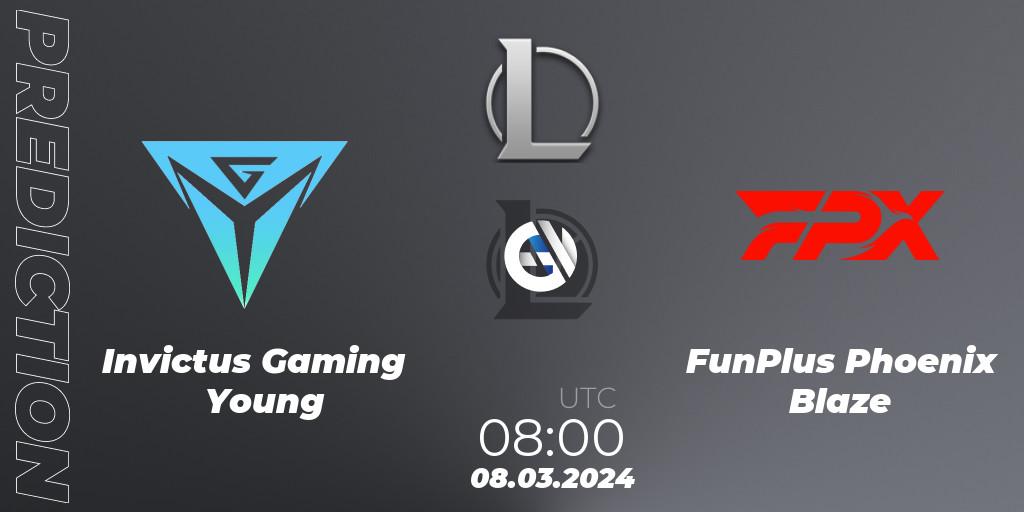 Invictus Gaming Young contre FunPlus Phoenix Blaze : prédiction de match. 08.03.24. LoL, LDL 2024 - Stage 1