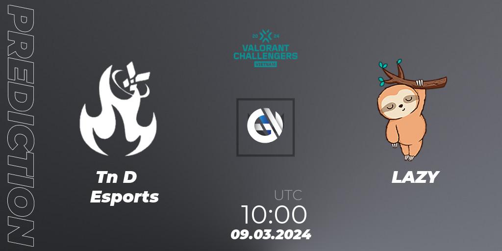 Tàn Dư Esports contre LAZY : prédiction de match. 09.03.2024 at 10:00. VALORANT, VALORANT Challengers 2024 Vietnam: Split 1