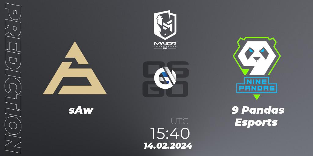 sAw contre 9 Pandas Esports : prédiction de match. 14.02.2024 at 16:00. Counter-Strike (CS2), PGL CS2 Major Copenhagen 2024 Europe RMR