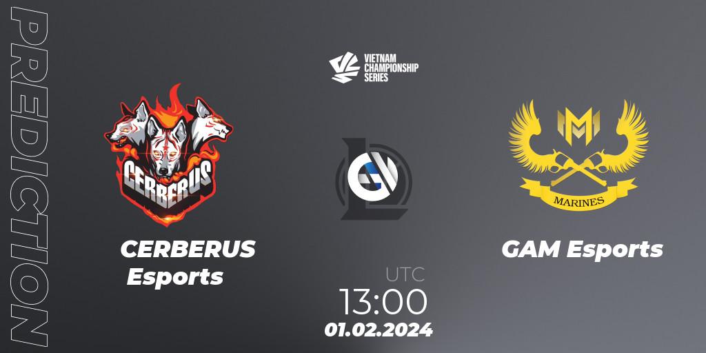 CERBERUS Esports contre GAM Esports : prédiction de match. 01.02.24. LoL, VCS Dawn 2024 - Group Stage