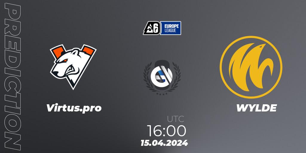 Virtus.pro contre WYLDE : prédiction de match. 15.04.24. Rainbow Six, Europe League 2024 - Stage 1