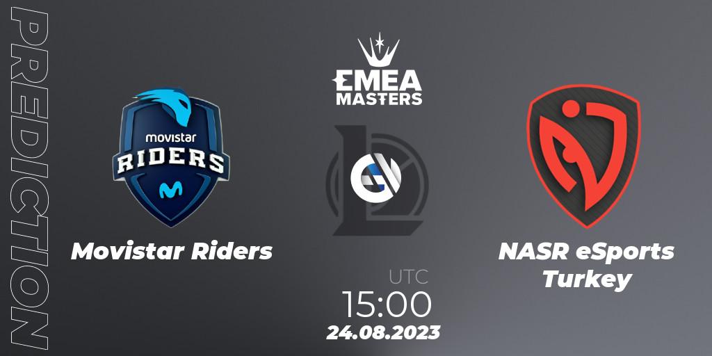 Movistar Riders contre NASR eSports Turkey : prédiction de match. 24.08.23. LoL, EMEA Masters Summer 2023