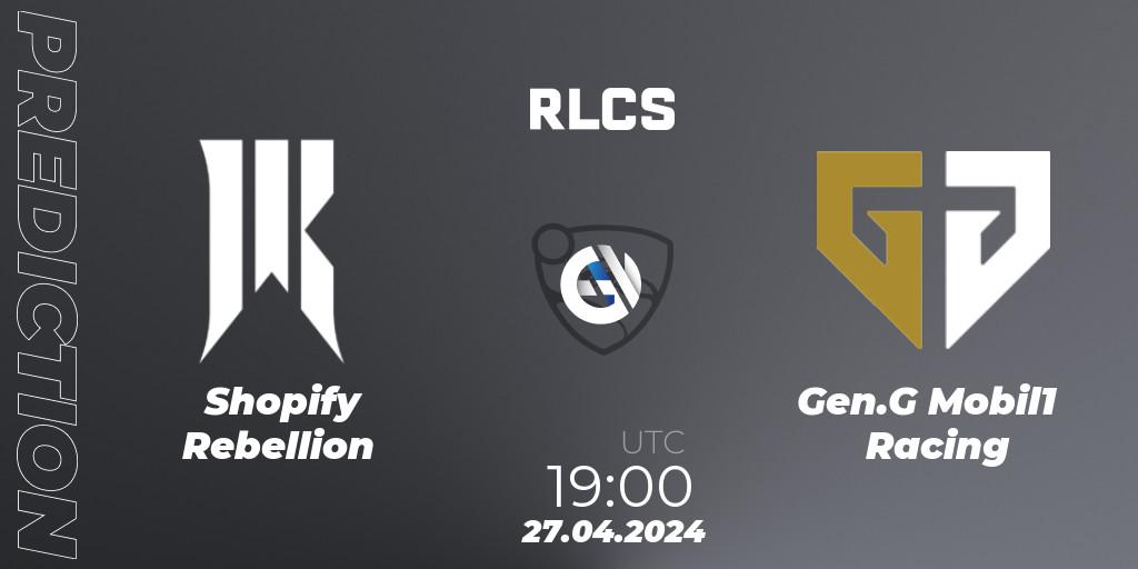 Shopify Rebellion contre Gen.G Mobil1 Racing : prédiction de match. 27.04.2024 at 18:45. Rocket League, RLCS 2024 - Major 2: NA Open Qualifier 4