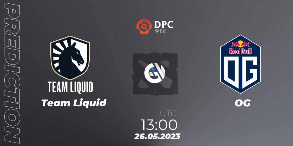 Team Liquid contre OG : prédiction de match. 26.05.23. Dota 2, DPC 2023 Tour 3: WEU Division I (Upper)