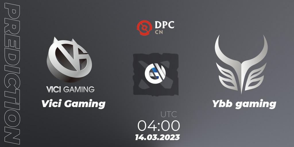 Vici Gaming contre Ybb gaming : prédiction de match. 14.03.23. Dota 2, DPC 2023 Tour 2: China Division I (Upper)