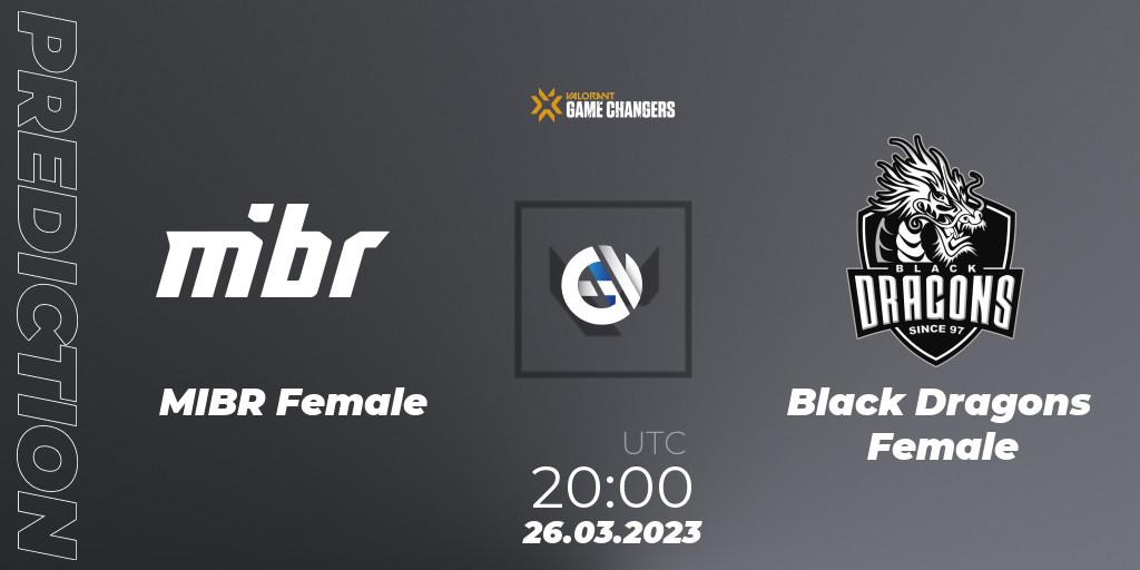 MIBR Female contre Black Dragons Female : prédiction de match. 26.03.23. VALORANT, VCT 2023: Game Changers Brazil Series 1