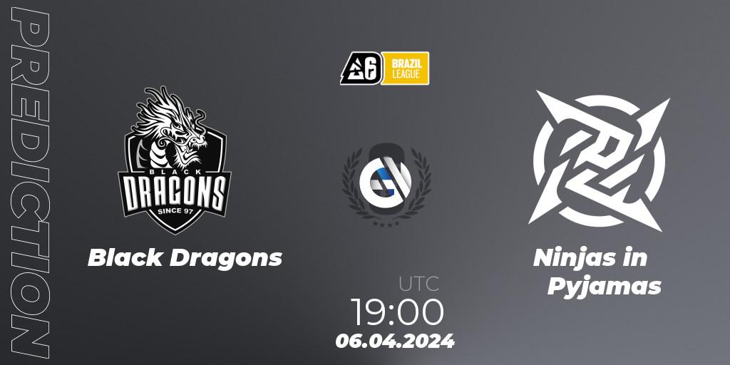Black Dragons contre Ninjas in Pyjamas : prédiction de match. 06.04.24. Rainbow Six, Brazil League 2024 - Stage 1