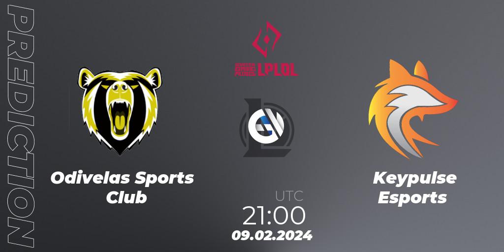 Odivelas Sports Club contre Keypulse Esports : prédiction de match. 09.02.2024 at 21:00. LoL, LPLOL Split 1 2024