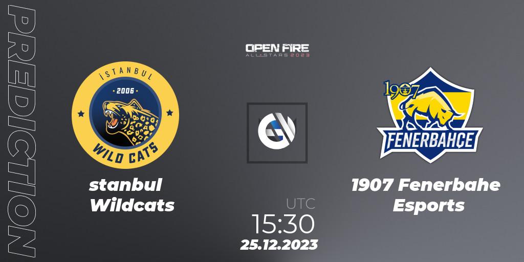 İstanbul Wildcats contre 1907 Fenerbahçe Esports : prédiction de match. 25.12.2023 at 15:30. VALORANT, Open Fire All Stars 2023
