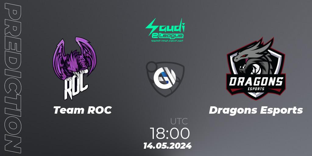 Team ROC contre Dragons Esports : prédiction de match. 14.05.2024 at 18:00. Rocket League, Saudi eLeague 2024 - Major 2: Online Major Phase 1