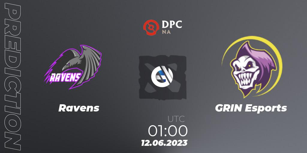 Ravens contre GRIN Esports : prédiction de match. 12.06.23. Dota 2, DPC 2023 Tour 3: NA Division II (Lower)