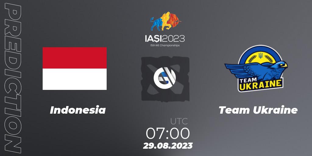 Indonesia contre Team Ukraine : prédiction de match. 29.08.23. Dota 2, IESF World Championship 2023