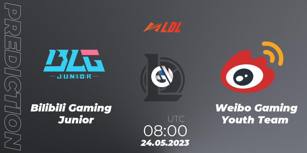 Bilibili Gaming Junior contre Weibo Gaming Youth Team : prédiction de match. 24.05.2023 at 08:00. LoL, LDL 2023 - Regular Season - Stage 2