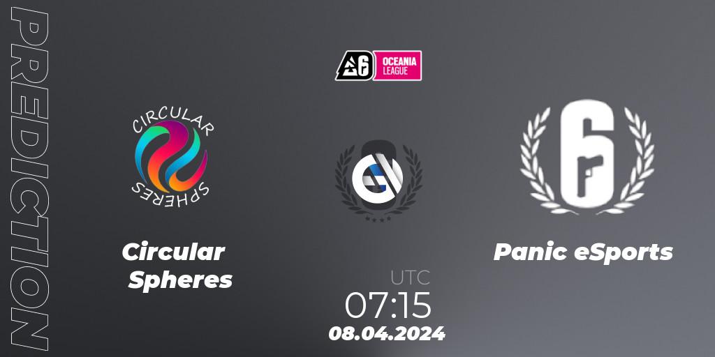 Circular Spheres contre Panic eSports : prédiction de match. 08.04.2024 at 08:15. Rainbow Six, Oceania League 2024 - Stage 1