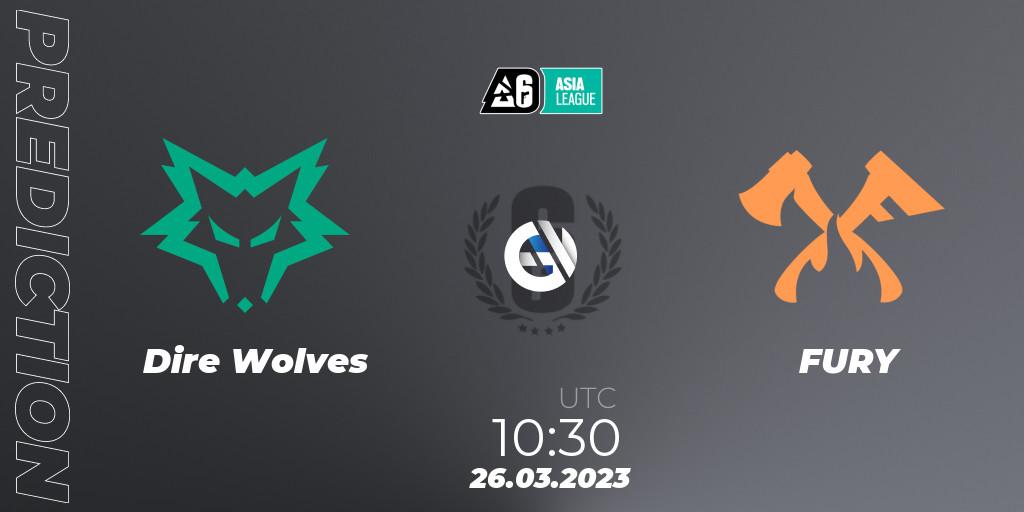 Dire Wolves contre FURY : prédiction de match. 26.03.23. Rainbow Six, SEA League 2023 - Stage 1