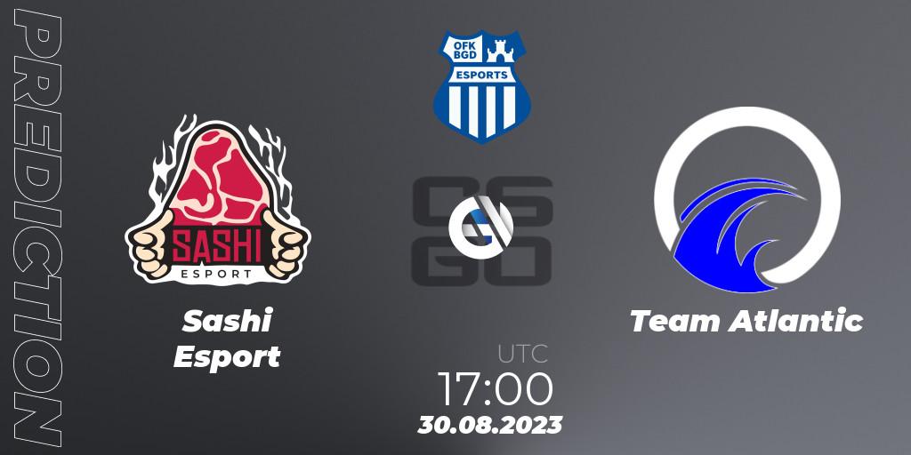  Sashi Esport contre Team Atlantic : prédiction de match. 30.08.2023 at 17:00. Counter-Strike (CS2), OFK BGD Esports Series #1: European Closed Qualifier
