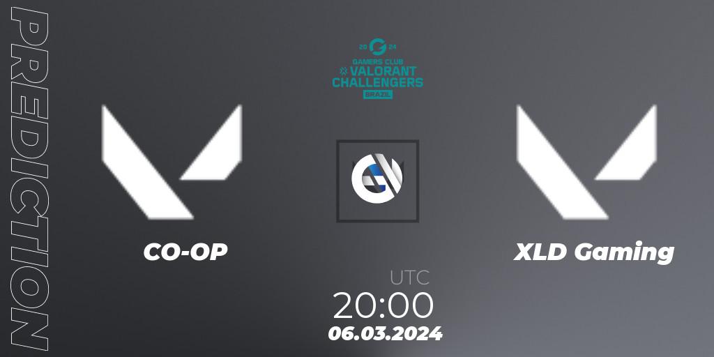 CO-OP contre XLD Gaming : prédiction de match. 06.03.2024 at 20:00. VALORANT, VALORANT Challengers Brazil 2024: Split 1