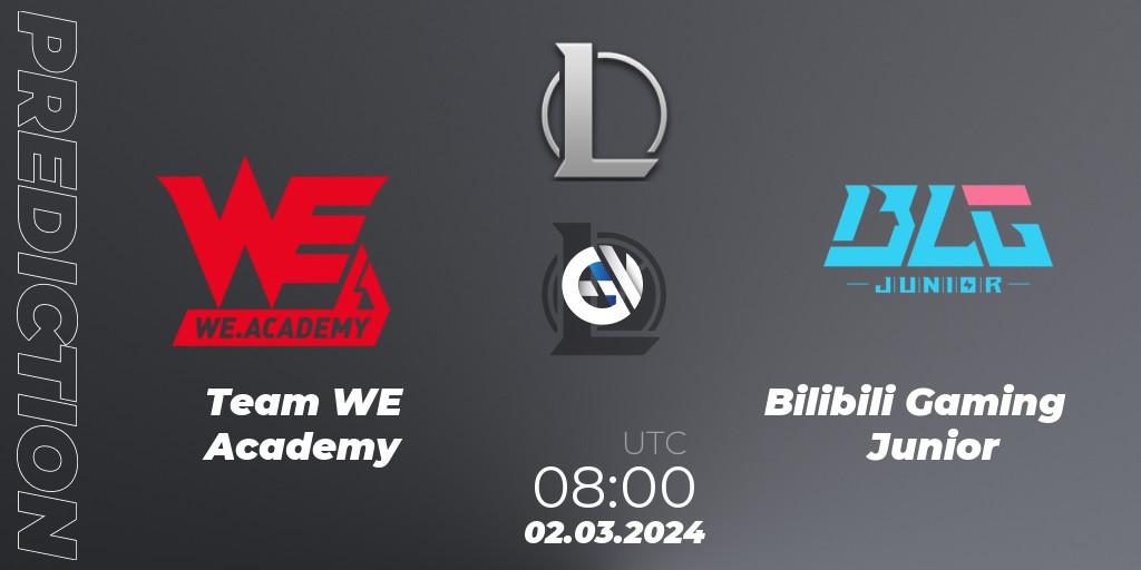 Team WE Academy contre Bilibili Gaming Junior : prédiction de match. 02.03.24. LoL, LDL 2024 - Stage 1