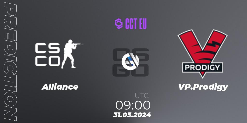 Alliance contre VP.Prodigy : prédiction de match. 31.05.2024 at 09:00. Counter-Strike (CS2), CCT Season 2 Europe Series 4