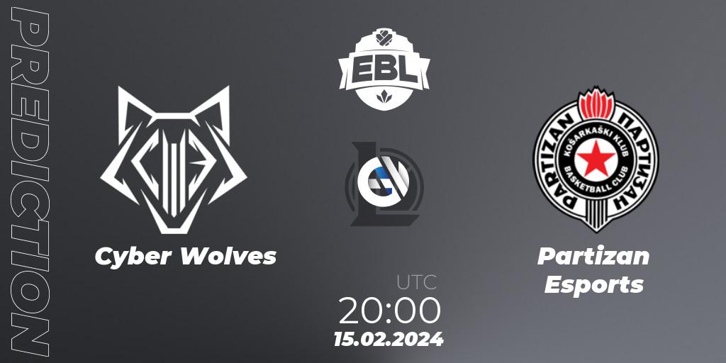 Cyber Wolves contre Partizan Esports : prédiction de match. 15.02.24. LoL, Esports Balkan League Season 14
