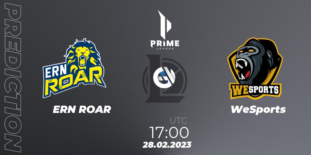 ERN ROAR contre WeSports : prédiction de match. 28.02.23. LoL, Prime League 2nd Division Spring 2023 - Group Stage