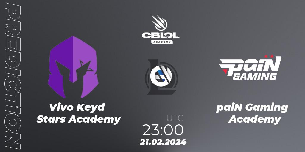 Vivo Keyd Stars Academy contre paiN Gaming Academy : prédiction de match. 21.02.24. LoL, CBLOL Academy Split 1 2024