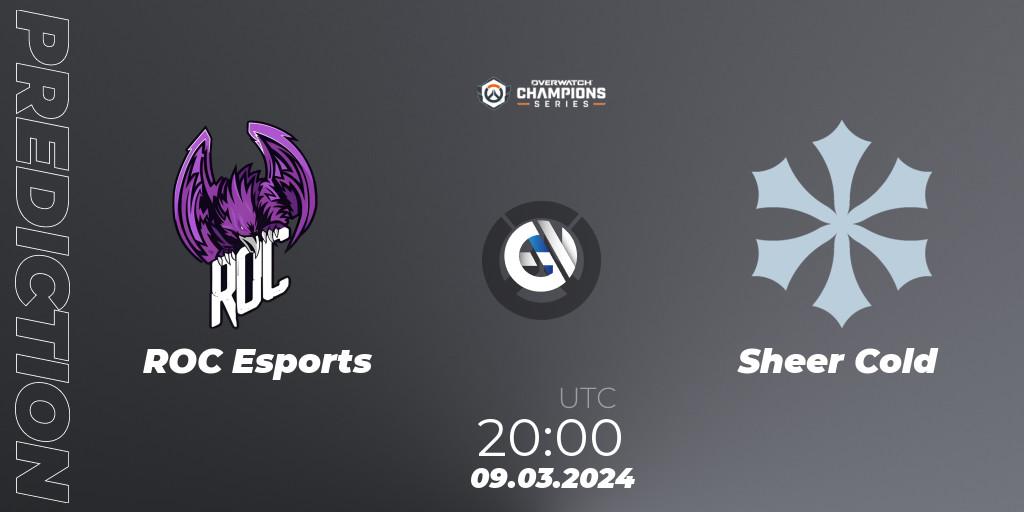 ROC Esports contre Sheer Cold : prédiction de match. 09.03.2024 at 20:00. Overwatch, Overwatch Champions Series 2024 - EMEA Stage 1 Group Stage