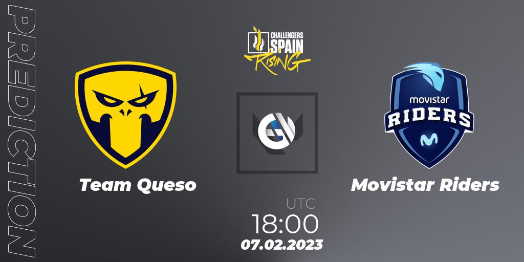 Team Queso contre Movistar Riders : prédiction de match. 07.02.23. VALORANT, VALORANT Challengers 2023 Spain: Rising Split 1