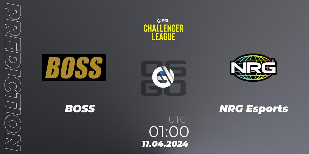 BOSS contre NRG Esports : prédiction de match. 11.04.24. CS2 (CS:GO), ESL Challenger League Season 47: North America