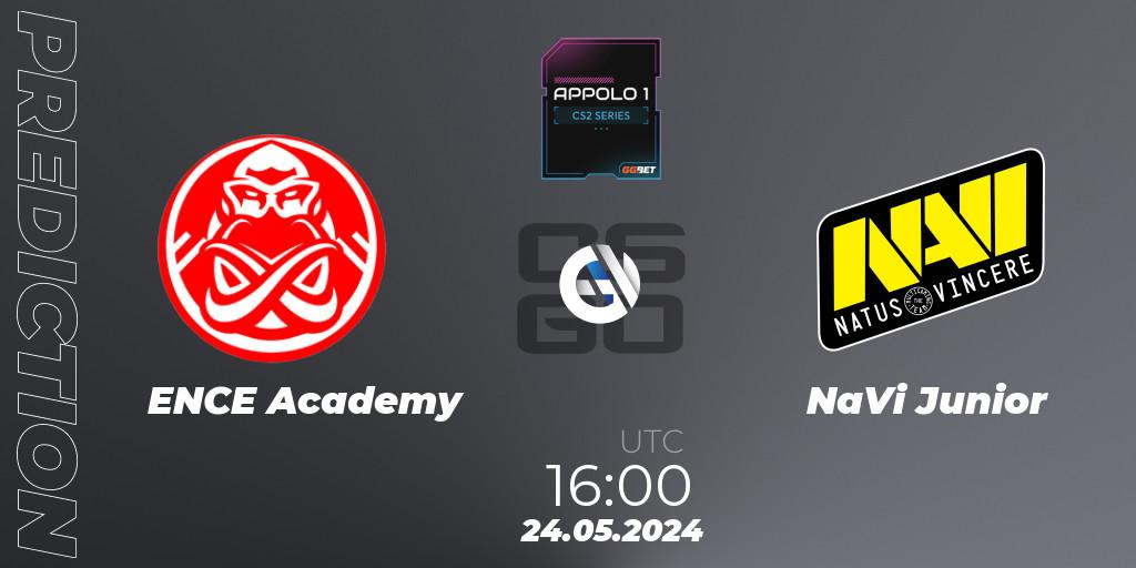 ENCE Academy contre NaVi Junior : prédiction de match. 24.05.2024 at 16:00. Counter-Strike (CS2), Appolo1 Series: Phase 2