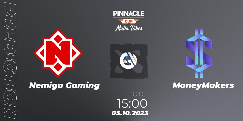 Nemiga Gaming contre MoneyMakers : prédiction de match. 05.10.23. Dota 2, Pinnacle Cup: Malta Vibes #4