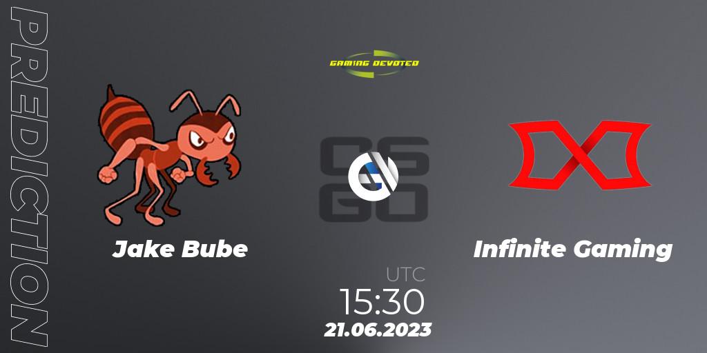 Jake Bube contre Infinite Gaming : prédiction de match. 21.06.23. CS2 (CS:GO), Gaming Devoted Become The Best: Series #2