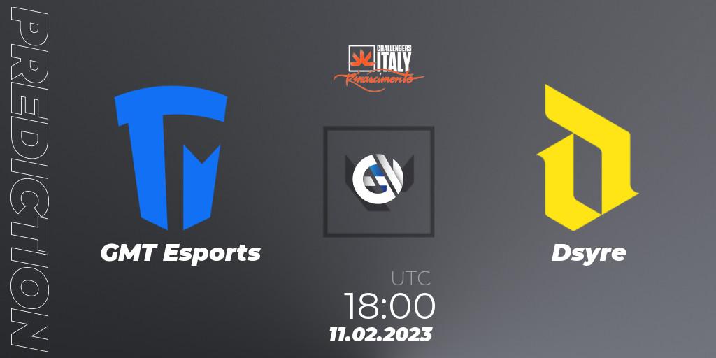 GMT Esports contre Dsyre : prédiction de match. 11.02.23. VALORANT, VALORANT Challengers 2023 Italy: Rinascimento Split 1