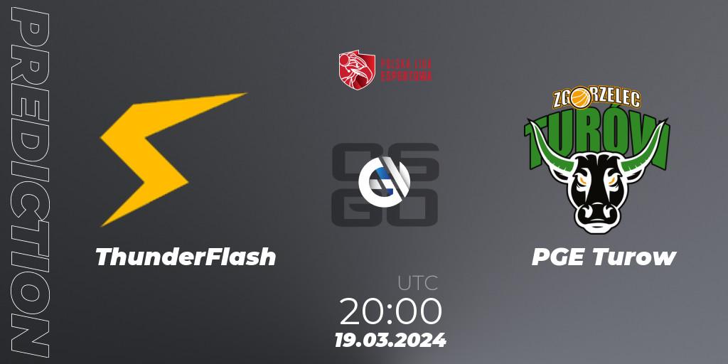 ThunderFlash contre PGE Turow : prédiction de match. 19.03.24. CS2 (CS:GO), Polska Liga Esportowa 2024: Split #1