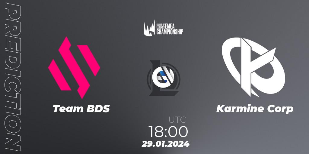Team BDS contre Karmine Corp : prédiction de match. 29.01.2024 at 17:00. LoL, LEC Winter 2024 - Regular Season