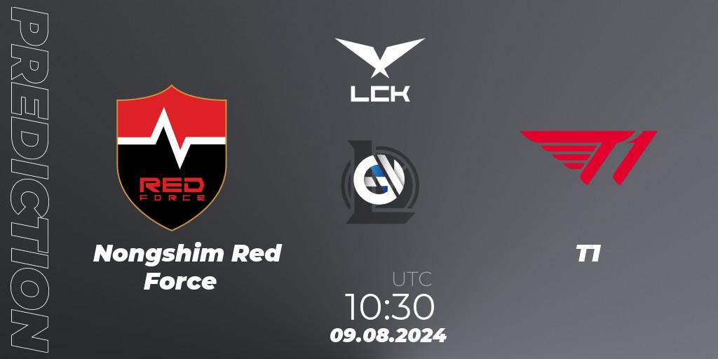 Nongshim Red Force contre T1 : prédiction de match. 09.08.2024 at 10:30. LoL, LCK Summer 2024 Group Stage