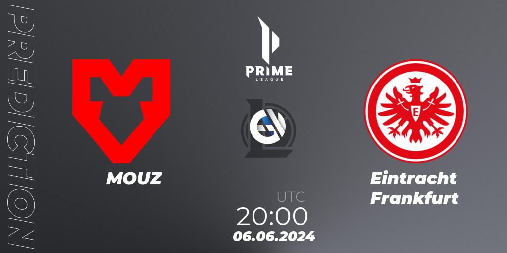 MOUZ contre Eintracht Frankfurt : prédiction de match. 06.06.2024 at 20:00. LoL, Prime League Summer 2024