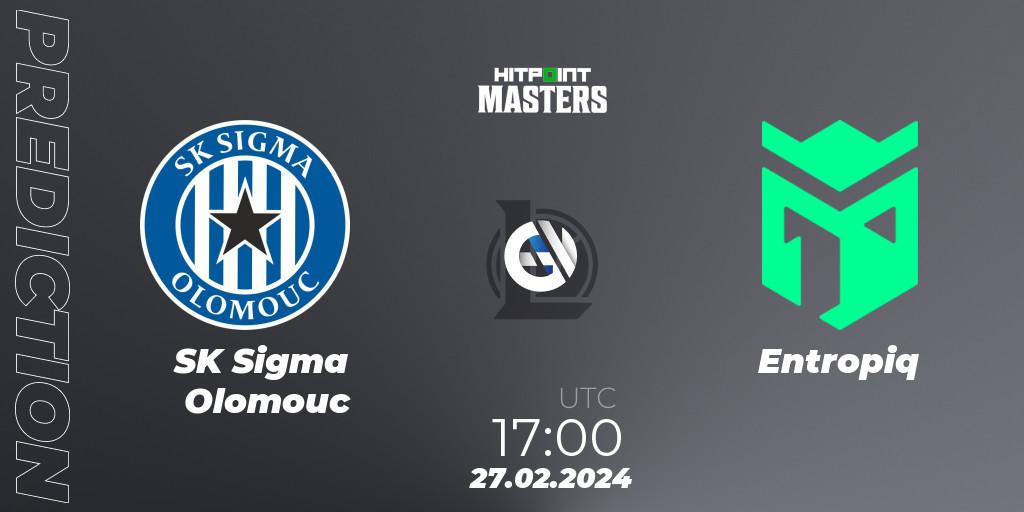 SK Sigma Olomouc contre Entropiq : prédiction de match. 27.02.24. LoL, Hitpoint Masters Spring 2024