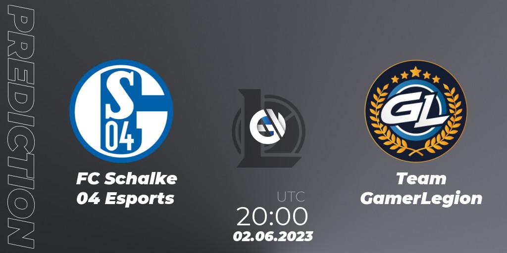 FC Schalke 04 Esports contre Team GamerLegion : prédiction de match. 02.06.23. LoL, Prime League Summer 2023 - Group Stage