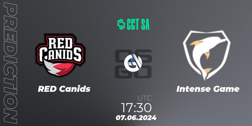RED Canids contre Intense Game : prédiction de match. 07.06.2024 at 17:30. Counter-Strike (CS2), CCT Season 2 South America Series 1