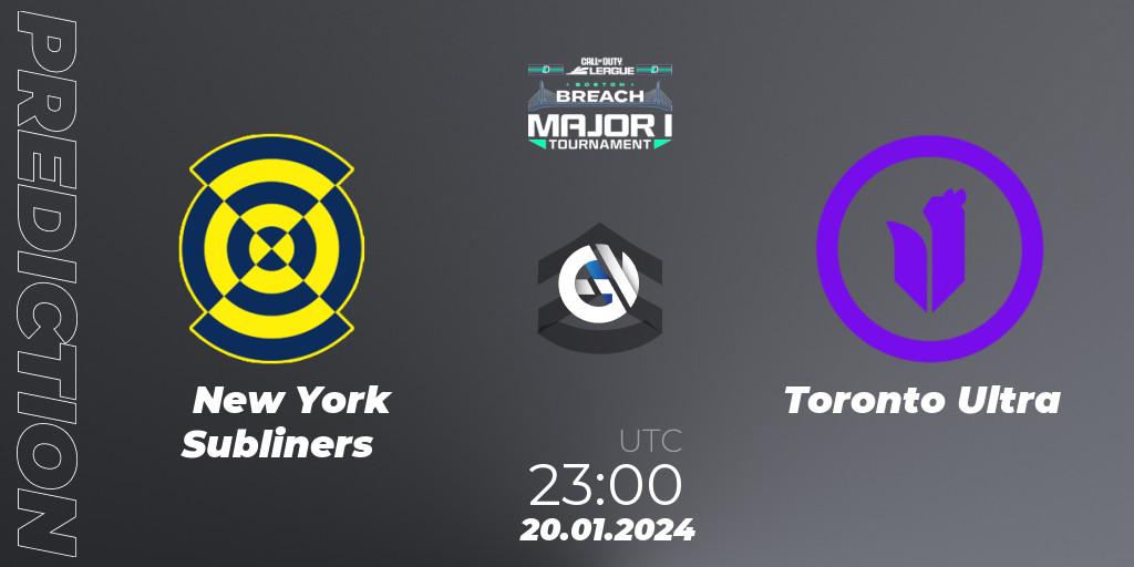 New York Subliners contre Toronto Ultra : prédiction de match. 19.01.2024 at 23:00. Call of Duty, Call of Duty League 2024: Stage 1 Major Qualifiers