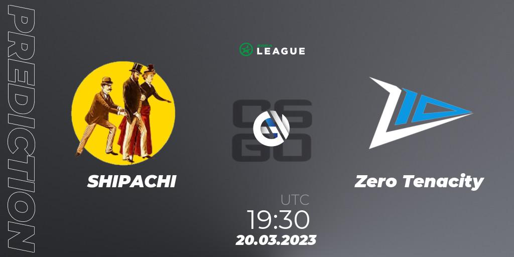 SHIPACHI contre Zero Tenacity : prédiction de match. 20.03.23. CS2 (CS:GO), ESEA Season 44: Main Division - Europe